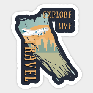 Explore, Travel, Live Sticker